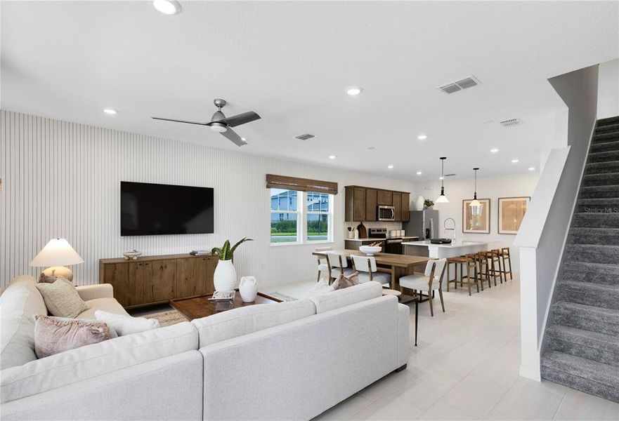 Furnished interior view inside a new home in EverBe, Orlando (Image 13).