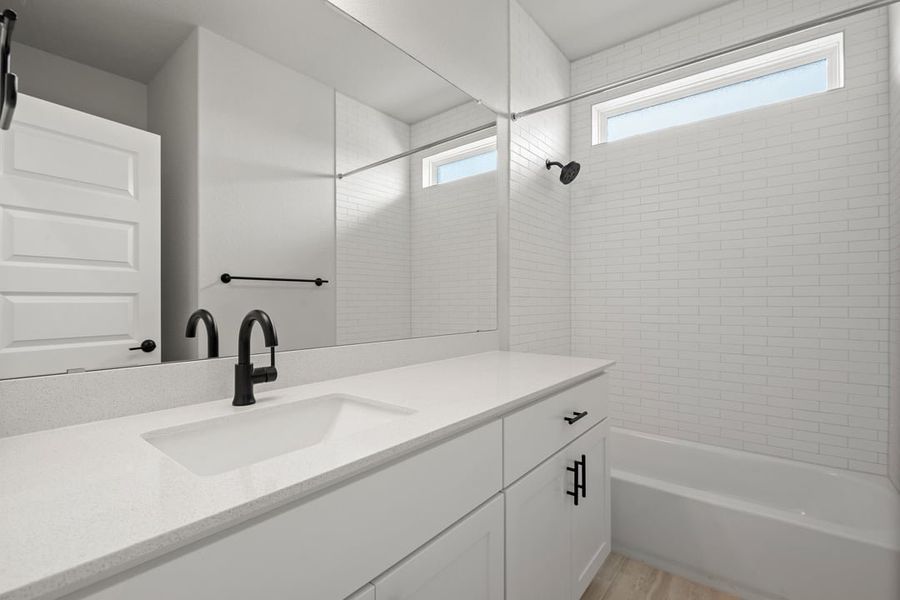 Furnished interior view inside a new home in Park Collection at Lariat, Liberty Hill (Image 15).