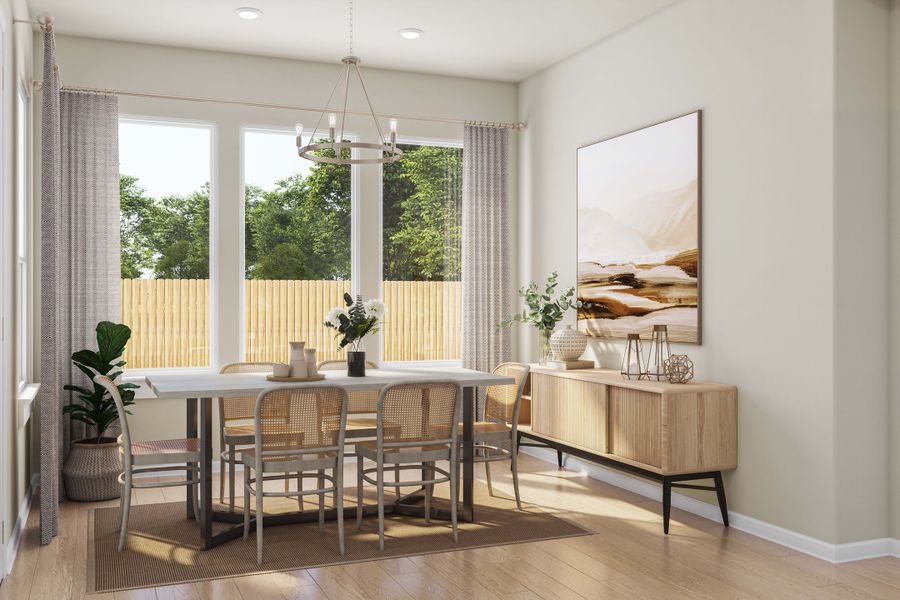 Representative furnished interior of a home built from the Rainey by Tri Pointe Homes in Lariat, Liberty Hill (Image 15).