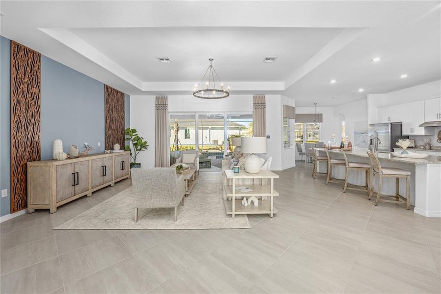 Furnished interior view inside a new home in Calusa Country Club, Lakewood Ranch (Image 26).