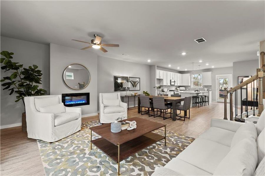 Furnished interior view inside a new home in One Riverside West, Atlanta (Image 27).