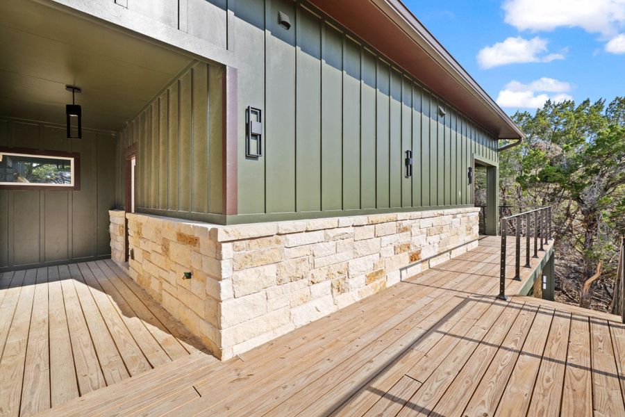 Wrap around main level porch.