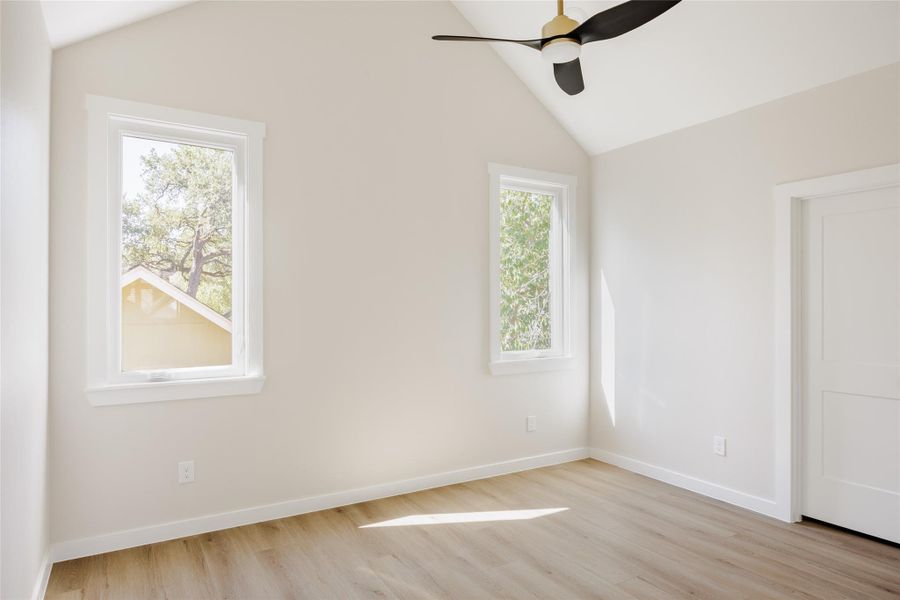 Bedroom 2 with vaulted ceilings Bedroom 2 with vaulted ceilings