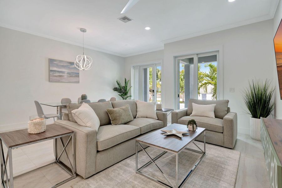 Furnished interior view inside a new home in , Stuart (Image 8). Furnished interior view inside a new home in , Stuart (Image 8).