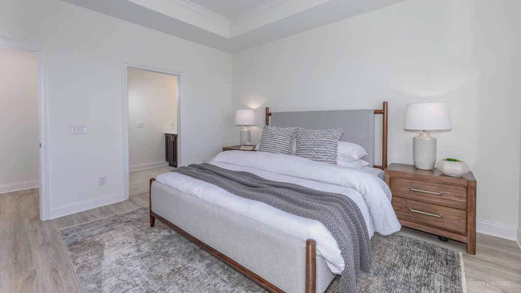 Representative furnished interior of a home built from the Oxford by Epcon Communities in The Courtyards at Oak Grove, Durham (Image 28).