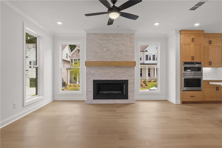 Spacious, unfurnished interior of a new home in Waterside Townhomes, Peachtree Corners (Image 17). Spacious, unfurnished interior of a new home in Waterside Townhomes, Peachtree Corners (Image 17).