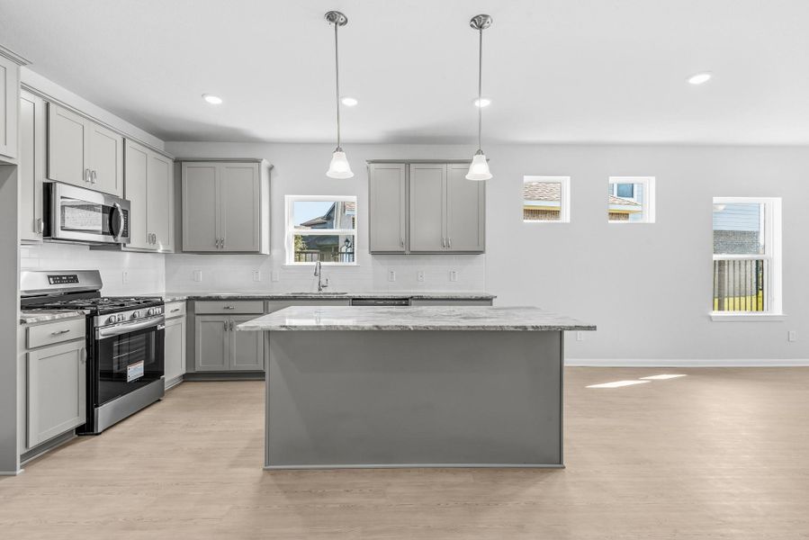 Kitchen with granite