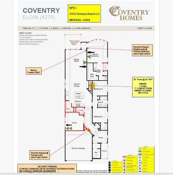 2D floor plan layout of this home in , Spring, TX (Image 1).