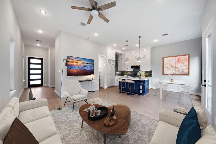 Furnished interior view inside a new home in , Houston (Image 8).