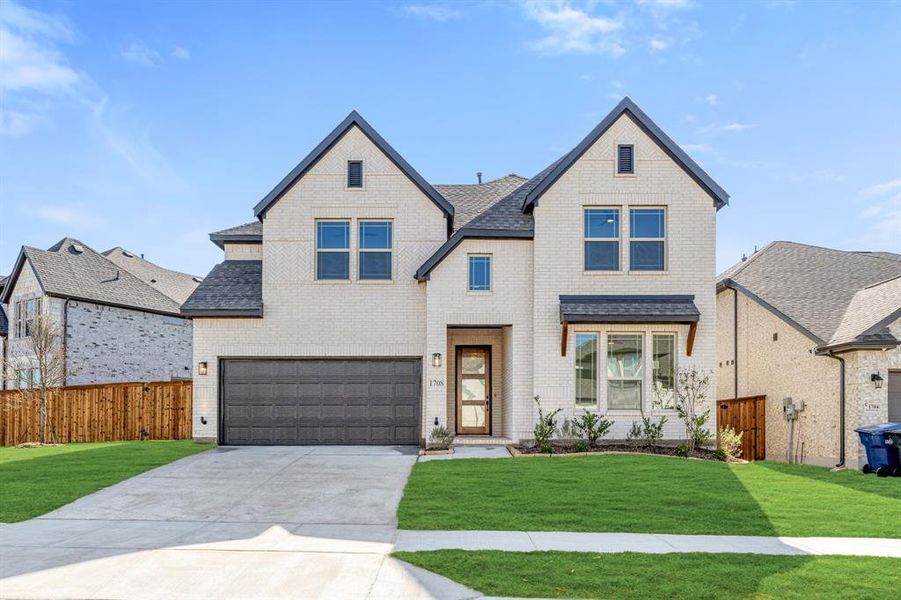 Front exterior of a new home in Willow Wood Classic 60, McKinney, TX, highlighting curb appeal (Image 20).