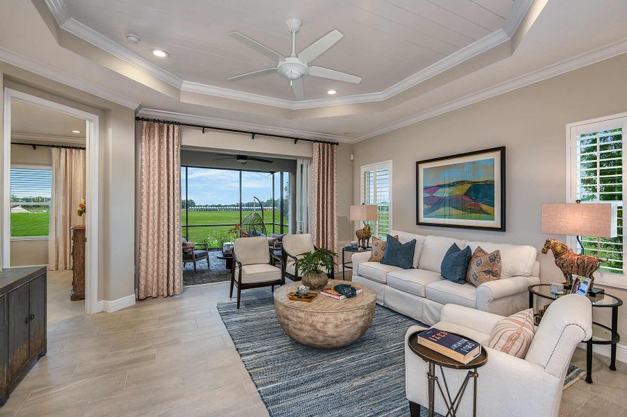 Furnished interior view inside a new home in Windward, Lakewood Ranch (Image 10).