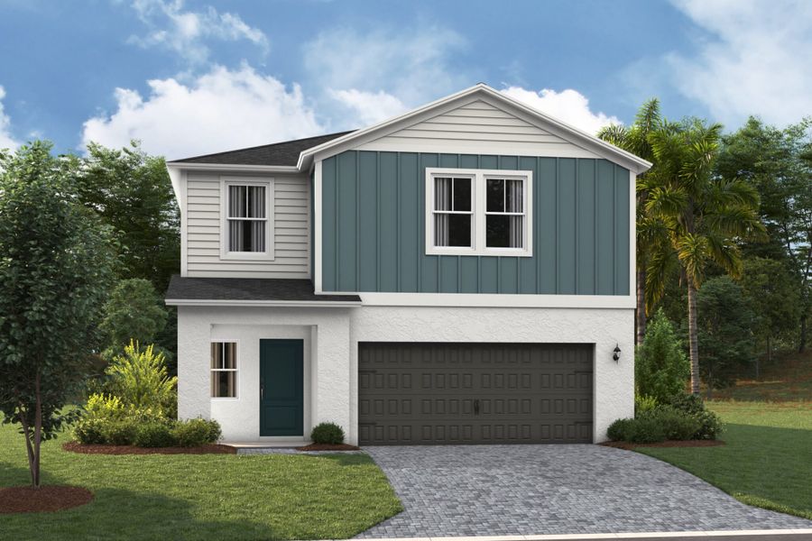 Representative exterior photo of a completed home built from the Valencia by Casa Fresca Homes in Wynnstone, Davenport, FL (Image 10). Representative exterior photo of a completed home built from the Valencia by Casa Fresca Homes in Wynnstone, Davenport, FL (Image 10).