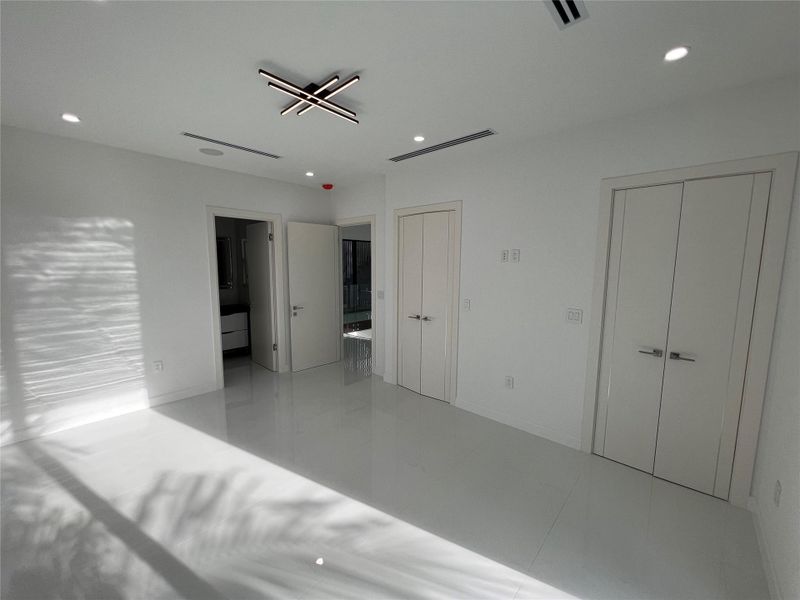 Upstairs Bedroom with Double Walk In Closets