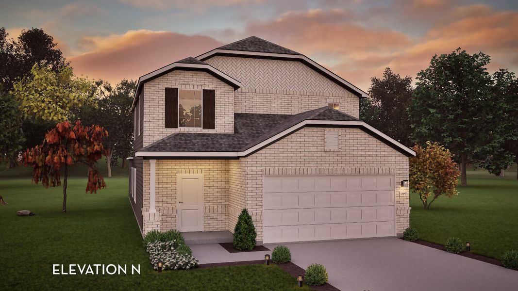 Representative exterior photo of a completed home built from the Hickory by CastleRock Communities in Colony at Pinehurst, Pinehurst, TX (Image 20).