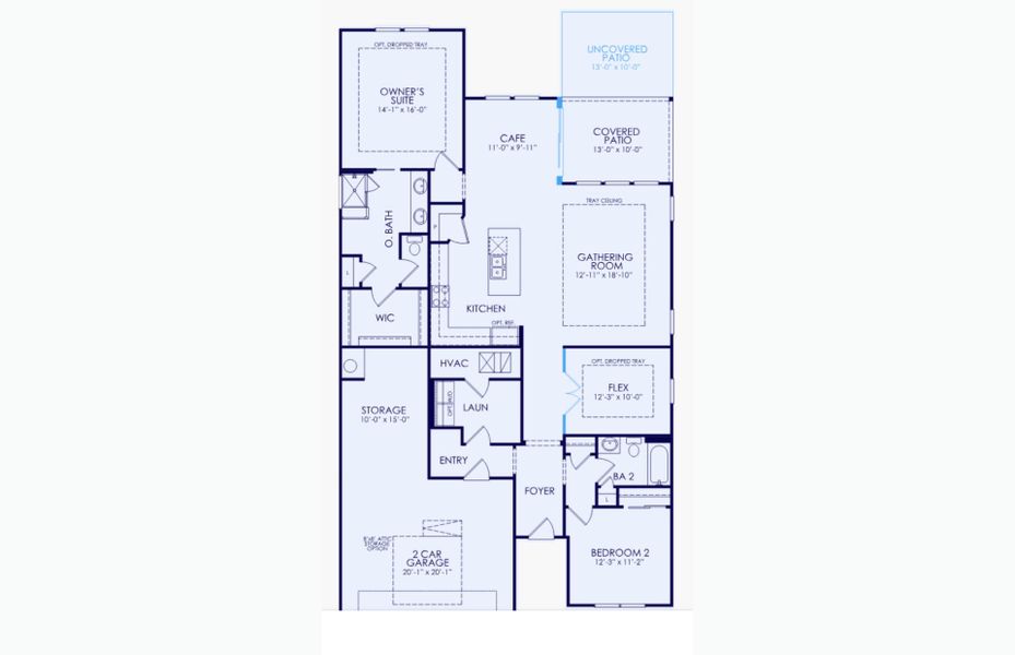 2D floor plan layout of this home in Del Webb Savannah at Heartwood, Richmond Hill, GA (Image 4). 2D floor plan layout of this home in Del Webb Savannah at Heartwood, Richmond Hill, GA (Image 4).