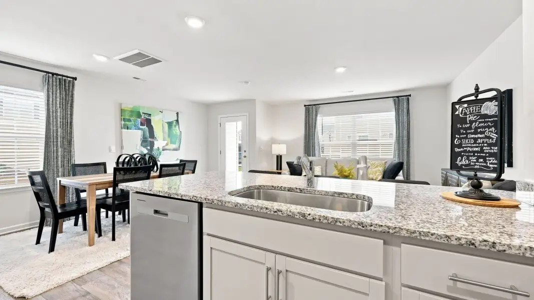 Furnished interior view inside a new home in The Townes at Hunter Hill, Rocky Mount (Image 8). Furnished interior view inside a new home in The Townes at Hunter Hill, Rocky Mount (Image 8).