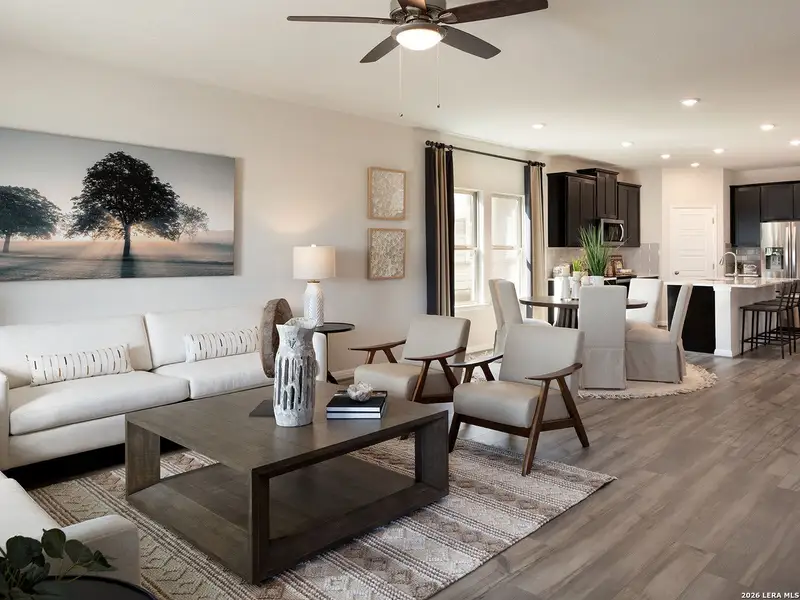 Furnished interior view inside a new home in Estancia Ranch - Premier Series, San Antonio (Image 11).