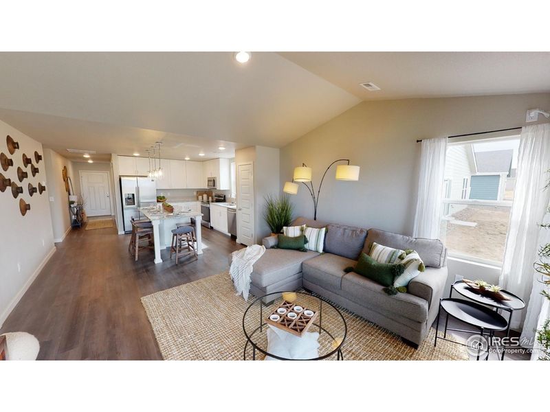 Furnished interior view inside a new home in Union Colony West, Evans (Image 12).