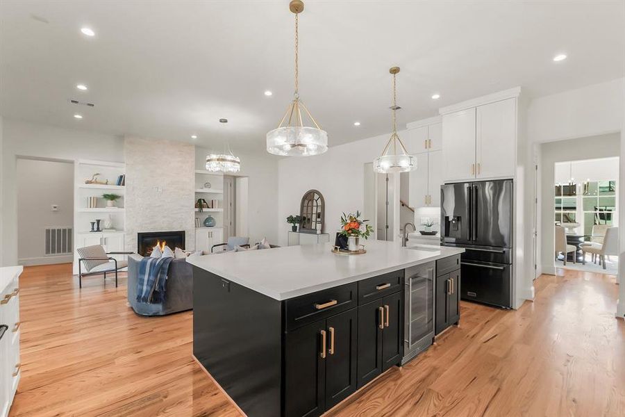 Wine fridge and Prep Sink