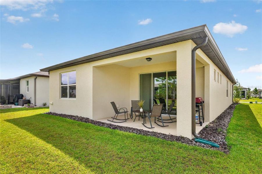Exterior details and patio area of a home in Del Webb Stone Creek, Ocala (Image 26).