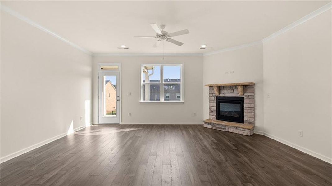 Spacious, unfurnished interior of a new home in Heritage Pointe, Senoia (Image 19). Spacious, unfurnished interior of a new home in Heritage Pointe, Senoia (Image 19).