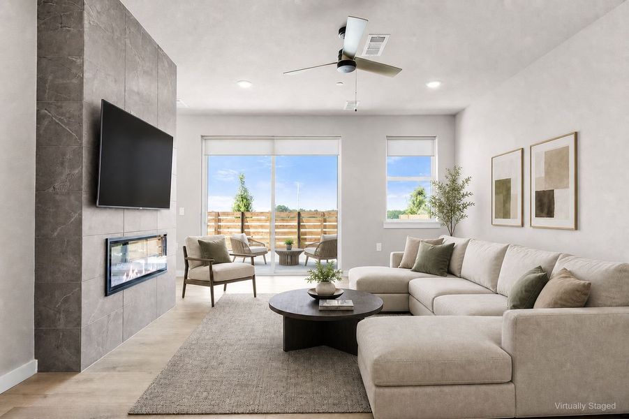 Furnished interior view inside a new home in Wildridge, Oak Point (Image 5).