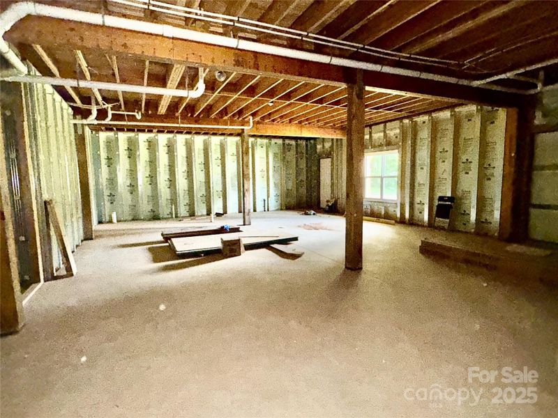 Unfinished basement!