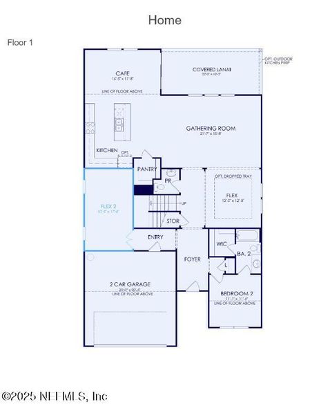 2D floor plan layout of this home in Double Branch, Middleburg, FL (Image 4).