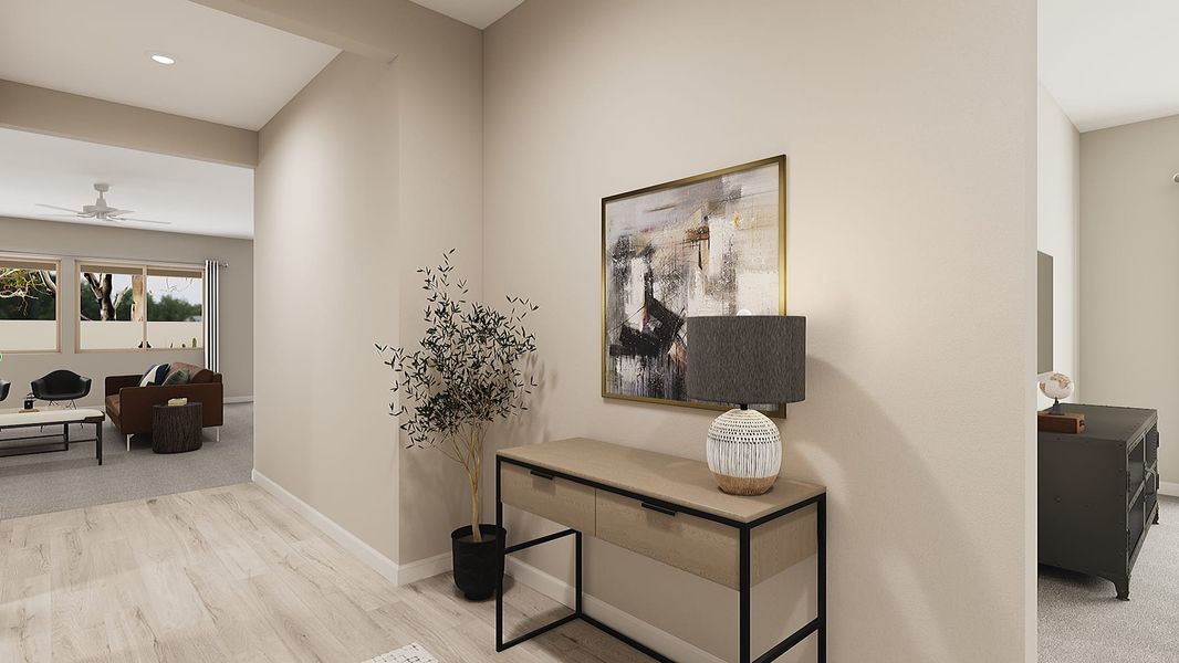 Representative furnished interior of a home built from the Calderwood Plan 4504 by Tri Pointe Homes in Soleo, San Tan Valley (Image 3).