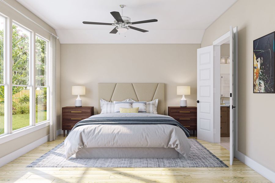 Furnished interior view inside a new home in Dunham Pointe, Cypress (Image 18).