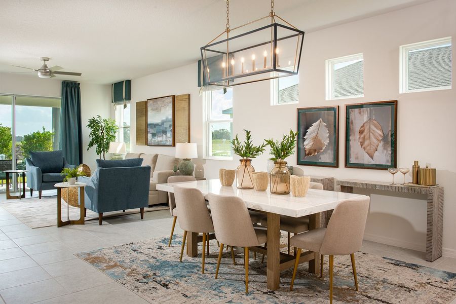 Representative furnished interior of a home built from the Hampton II by Park Square Residential in Leela Reserve, Tavares (Image 7).
