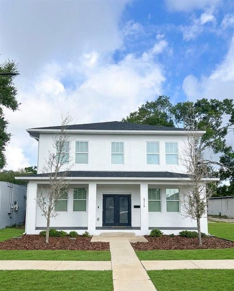 Front exterior of a new home in , St. Petersburg, FL, highlighting curb appeal (Image 1). Front exterior of a new home in , St. Petersburg, FL, highlighting curb appeal (Image 1).