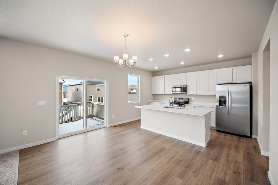 Furnished interior view inside a new home in Aspen Ranch, Fountain (Image 5). Furnished interior view inside a new home in Aspen Ranch, Fountain (Image 5).