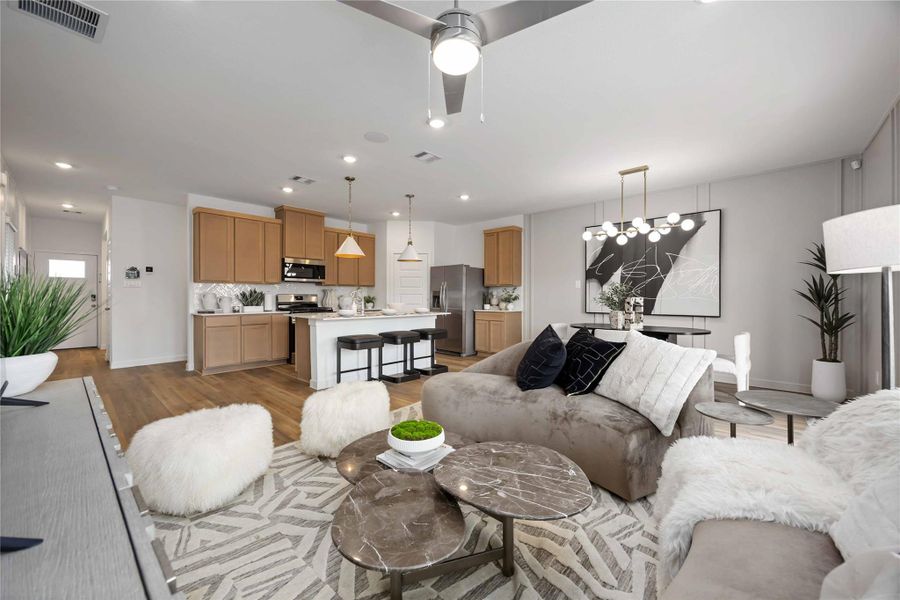 Furnished interior view inside a new home in Grand West, Houston (Image 9).