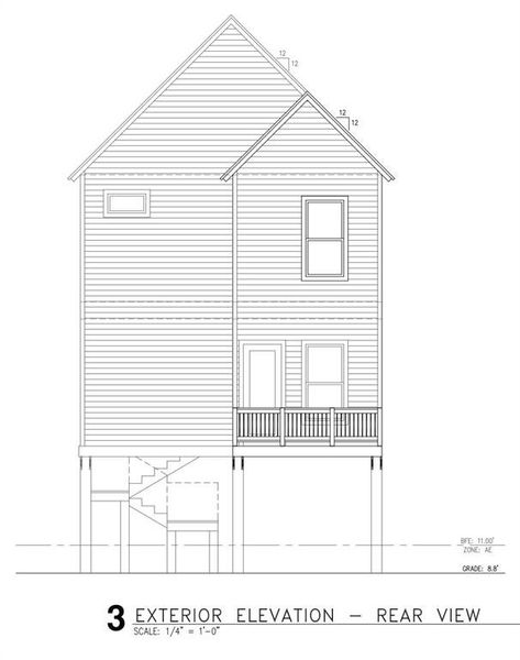 Exterior rendering of this home design in , Galveston, TX (Image 5). Exterior rendering of this home design in , Galveston, TX (Image 5).