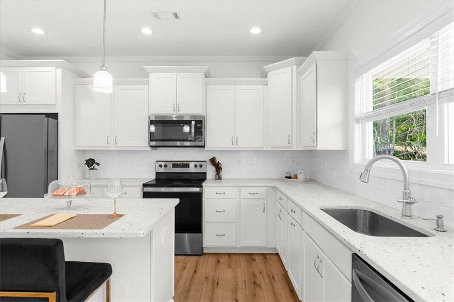Furnished interior view inside a new home in , Cleveland (Image 17).