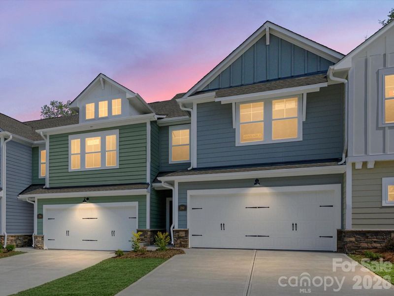 Front exterior of a new home in Westview Towns, Waxhaw, NC, highlighting curb appeal (Image 18).