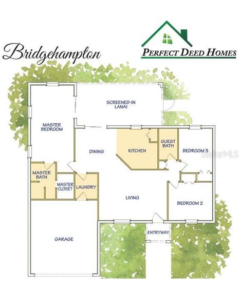 2D floor plan layout of this home in Marion Oaks, Ocala, FL (Image 4).