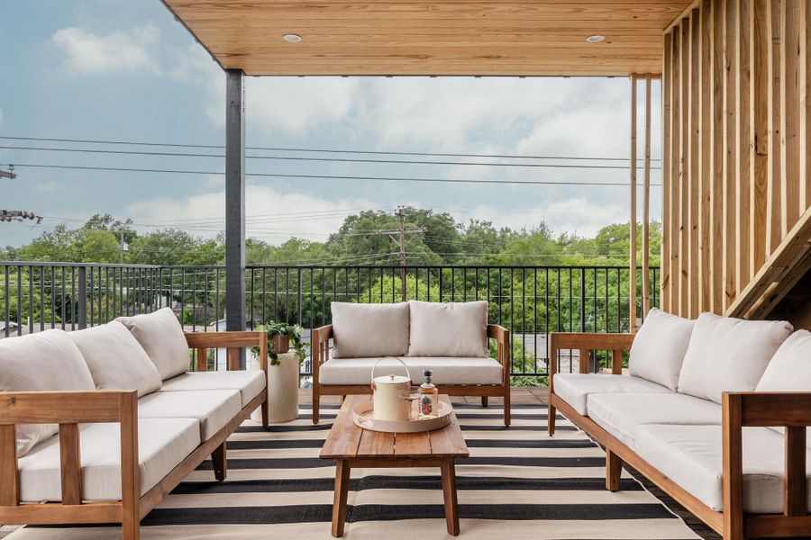 View of patio featuring an outdoor hangout area View of patio featuring an outdoor hangout area