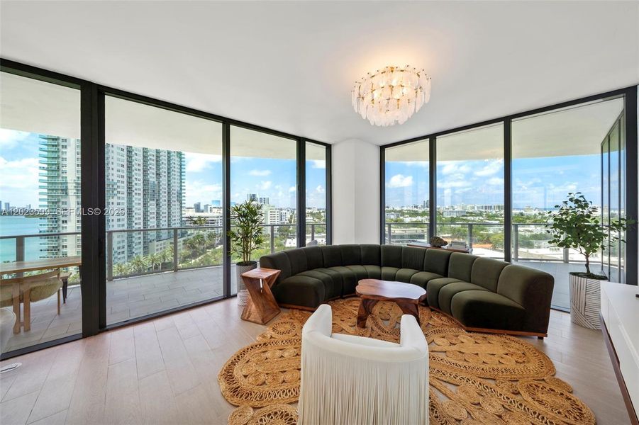 Furnished interior view inside a new home in , Miami Beach (Image 4). Furnished interior view inside a new home in , Miami Beach (Image 4).