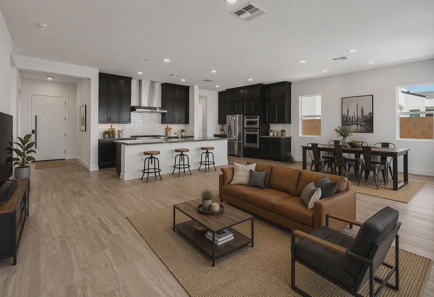 Great Room Virtually Staged - 5 of 14