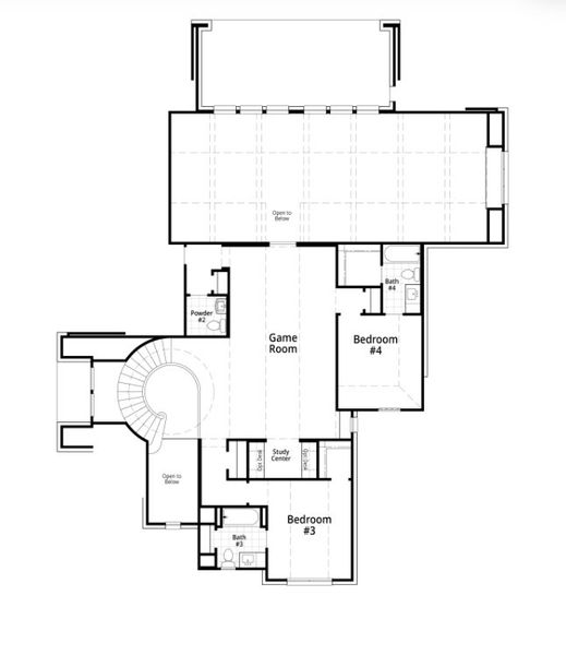 2D floor plan layout for the Lucca by Highland Homes in The Grove Frisco: 95ft. lots, Frisco, TX (Image 20). 2D floor plan layout for the Lucca by Highland Homes in The Grove Frisco: 95ft. lots, Frisco, TX (Image 20).