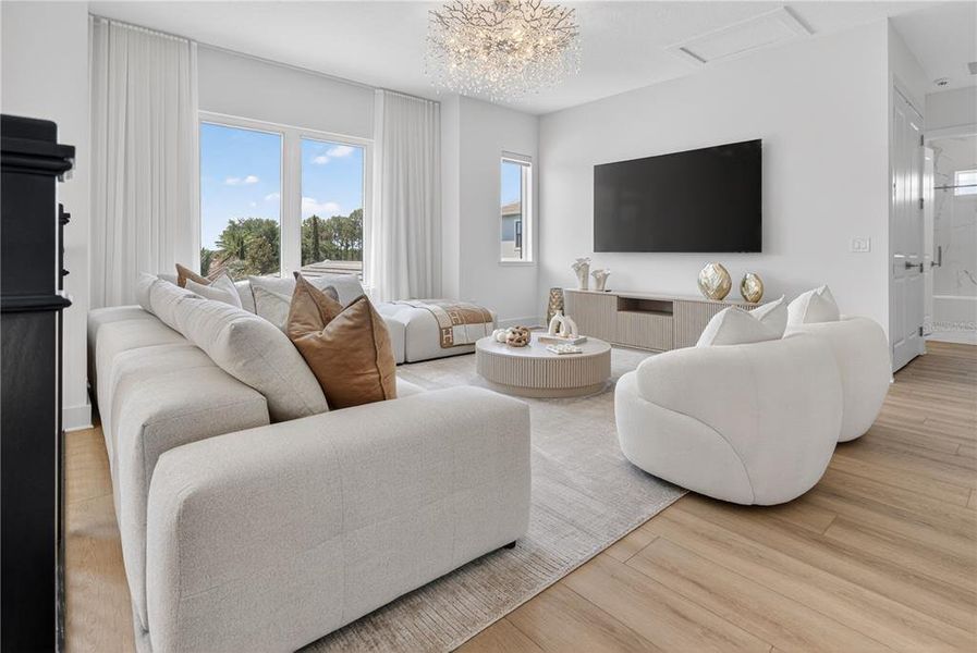 Furnished interior view inside a new home in , Montverde (Image 40).