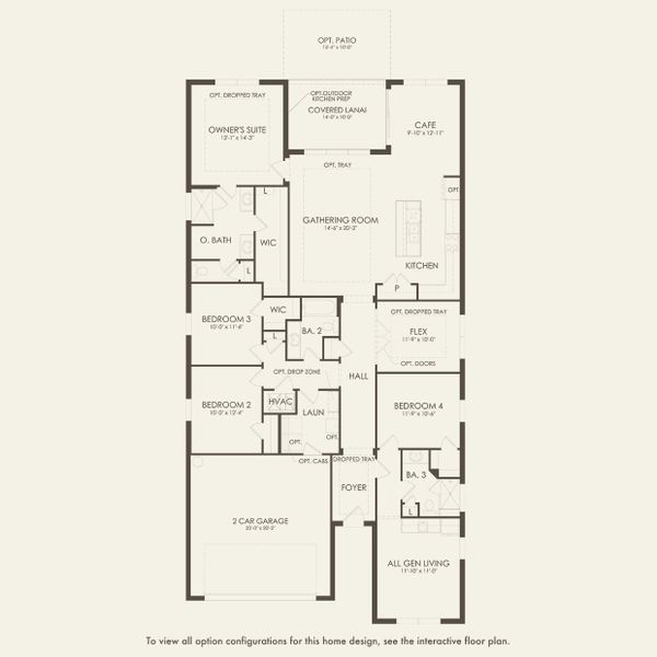 2D floor plan layout for the Concord by Pulte Homes in Tohoqua, Kissimmee, FL (Image 4).