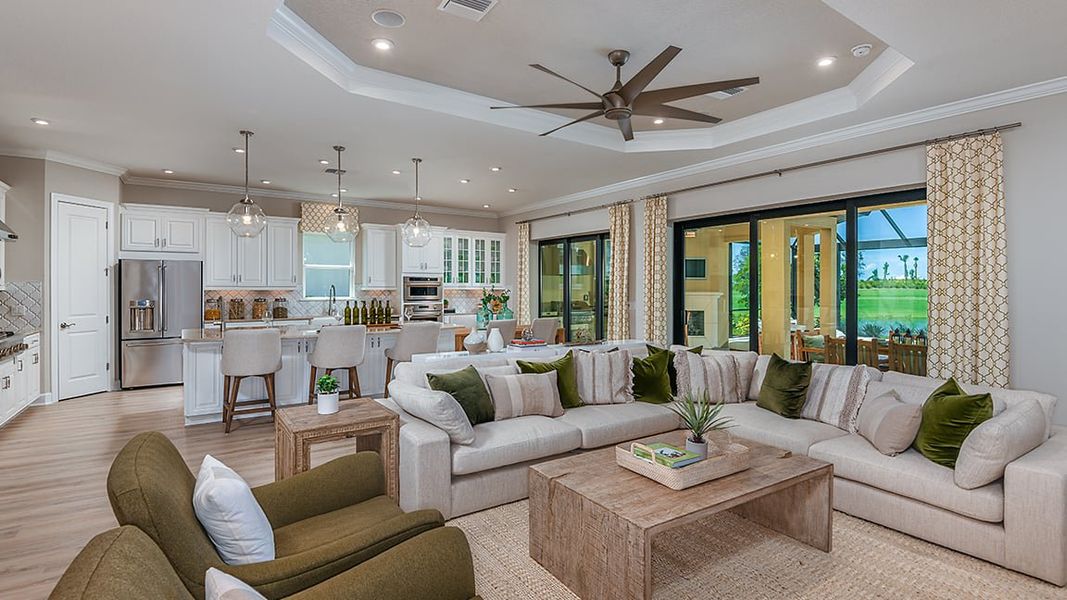 Furnished interior view inside a new home in Esplanade at Azario Lakewood Ranch, Bradenton (Image 11).