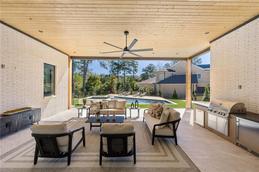 Exterior details and patio area of a home in , Atlanta (Image 39). Exterior details and patio area of a home in , Atlanta (Image 39).