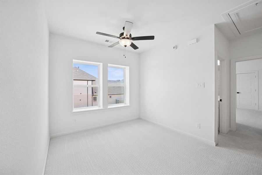 Spacious, unfurnished interior of a new home in Pecan Square - Gardens, Northlake (Image 30). Spacious, unfurnished interior of a new home in Pecan Square - Gardens, Northlake (Image 30).