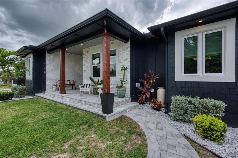 Front exterior of a new home in , Punta Gorda, FL, highlighting curb appeal (Image 25).
