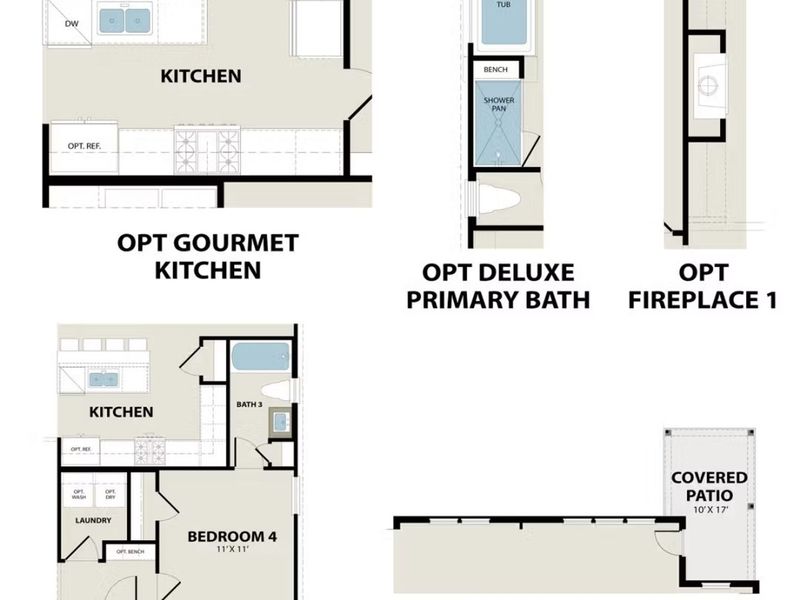 2D floor plan layout of this home in Mercer Meadows, Royse City, TX (Image 4).