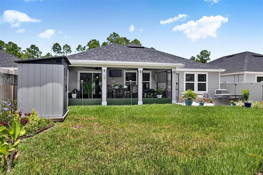 Exterior details and patio area of a home in , Flagler Beach (Image 3). Exterior details and patio area of a home in , Flagler Beach (Image 3).